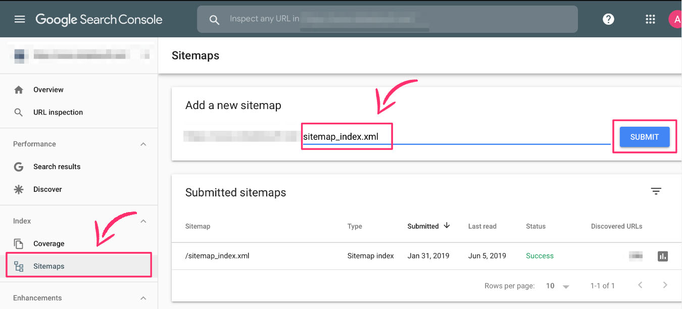 submit sitemap google search console | artiMedia Pro