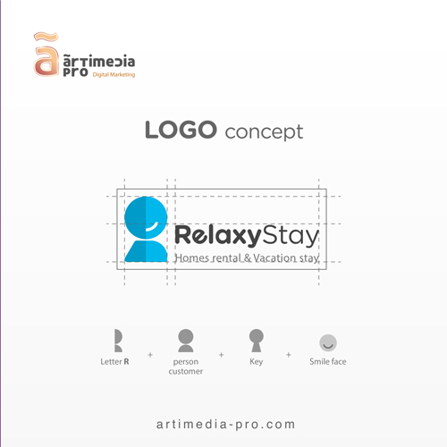 Relaxy Stay Company Branding Study, logo concept | ãrtiMedia Pro